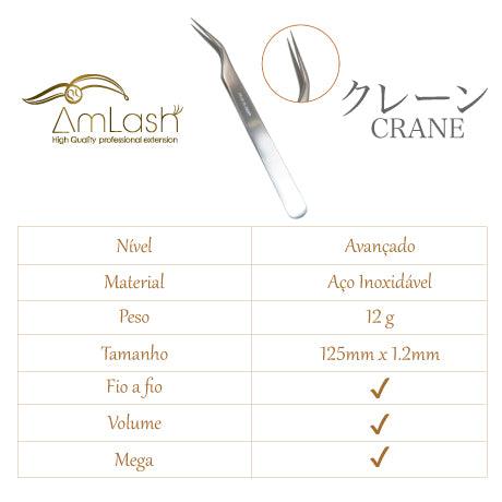 Pinça Crane AmLash para Extensão de Cílios