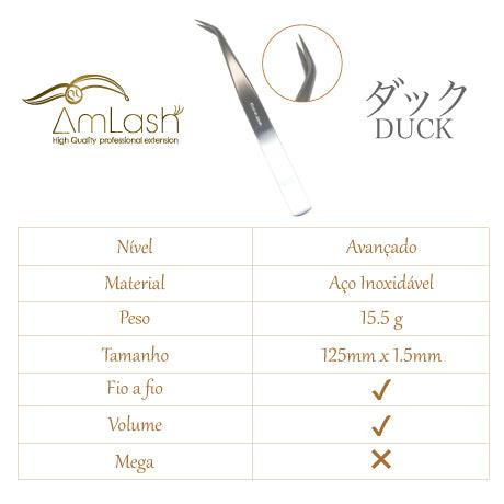 Pinça Duck AmLash para Extensão de Cílios