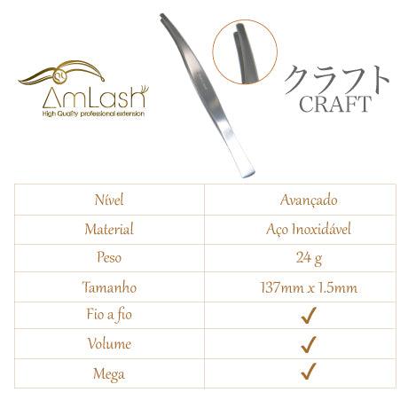 Pinça Craft AmLash para Extensão de Cílios