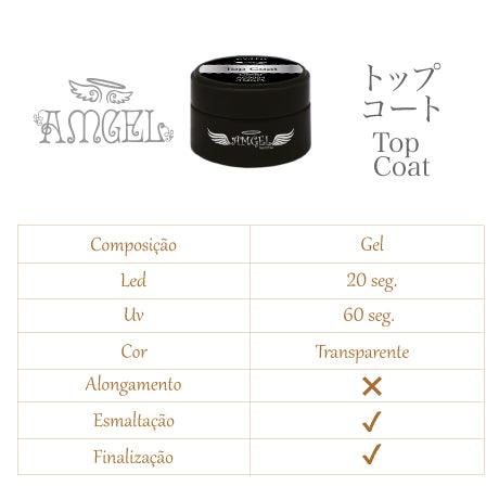 Gel Top Coat Clear UV/LED Amgel No Wipe para Esmaltação em Gel 10G