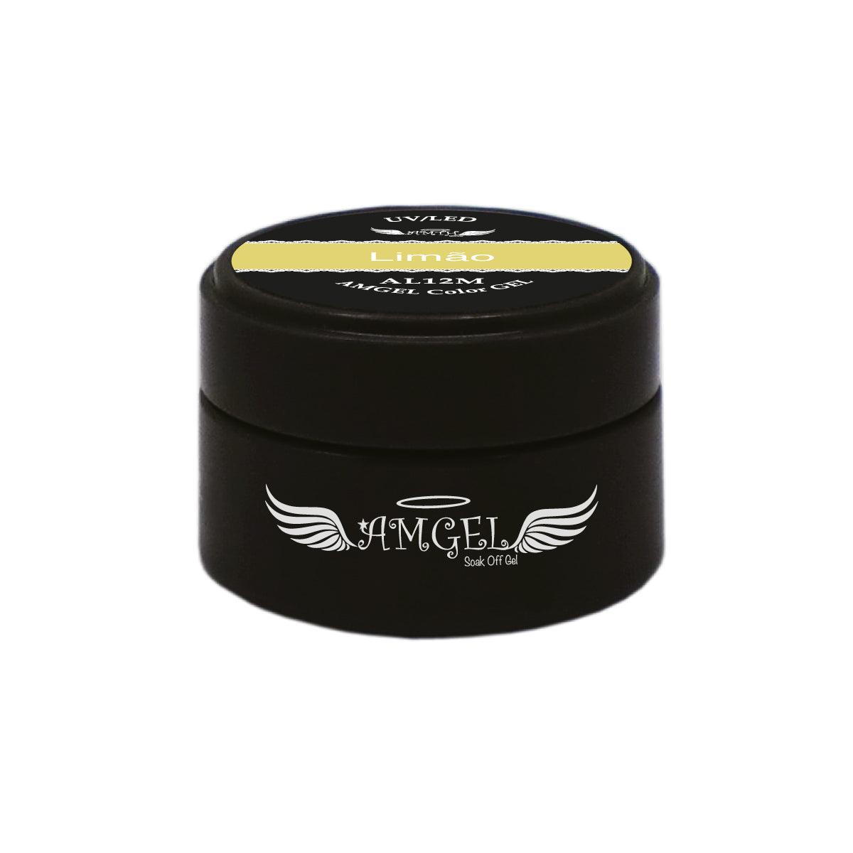 Gel Colorido UV/LED Amgel para Esmaltação Cor Limao AL12M