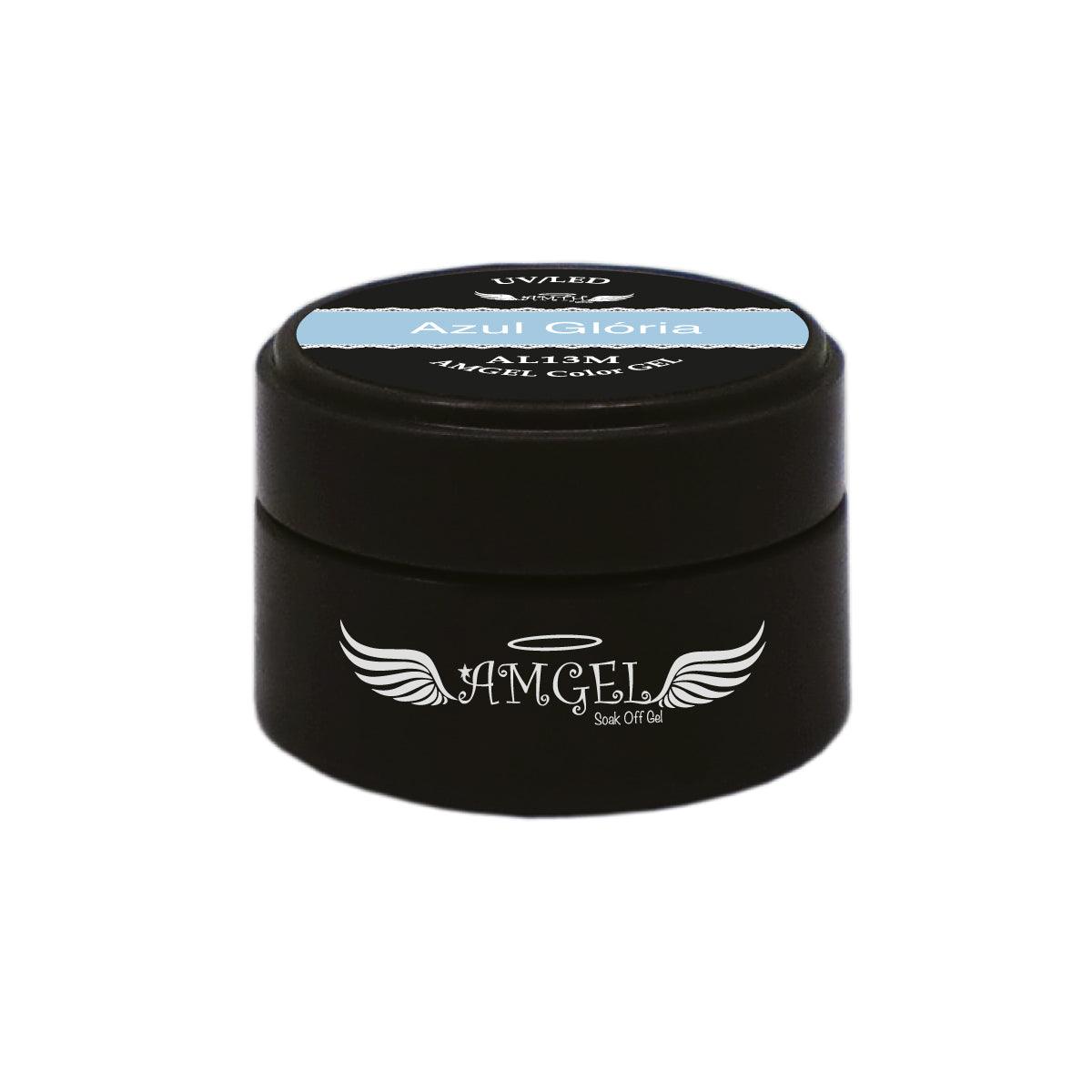 Gel Colorido UV/LED Amgel para Esmaltação Cor Azul Gloria AL13M