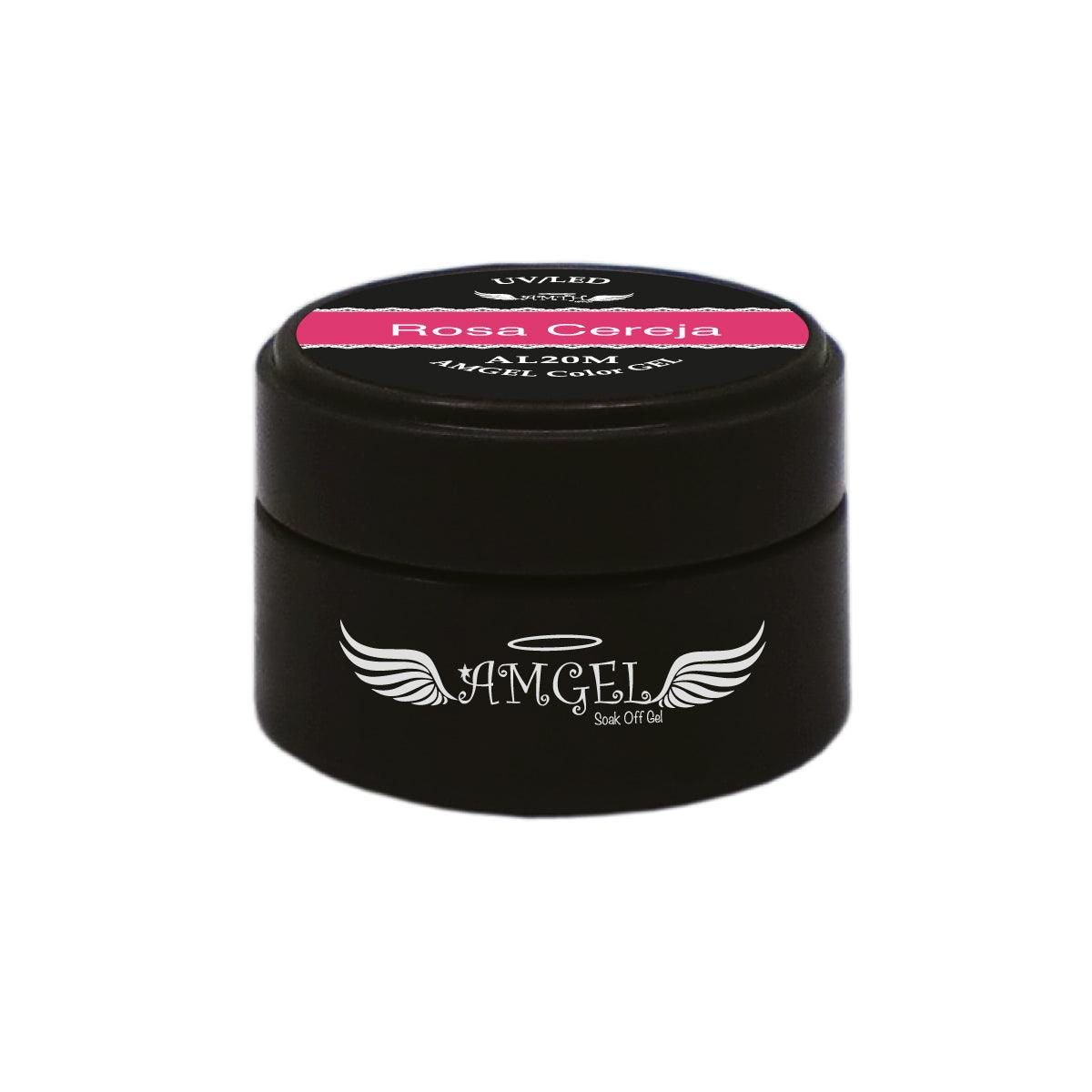 Gel Colorido UV/LED Amgel para Esmaltação Cor Rosa Cereja AL20M
