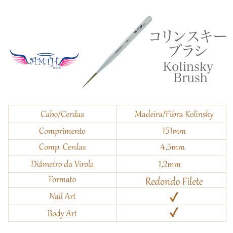 Pincel Redondo C Super Kolinsky para Artes