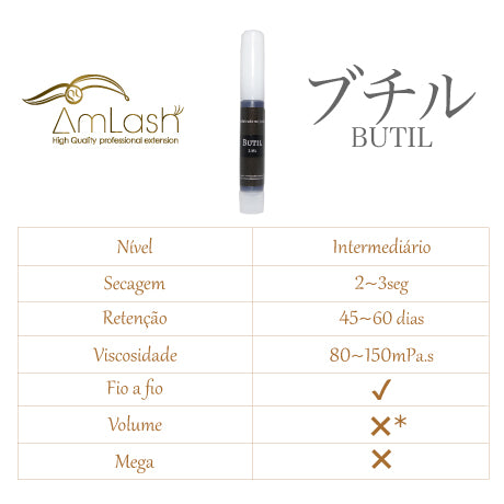 Adesivo Butil AmLash – Especial para Pele Sensível | Reduz Irritação | Não Hipoalergênico - Tecnologia Japonesa